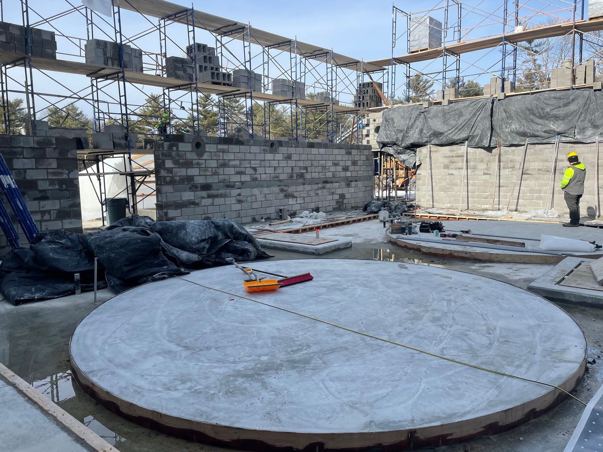 CMU Block Installation for the Filter Room